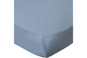 BabyCalin - Drap housse 60x120x15cm Bleu certifié OEKO-TEX