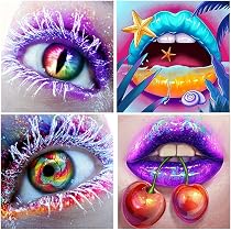 DIY 5D Diamant Malerei Kit – Indische Maske Mädchen, 25x30 Cm, Vollbohrer, Inkl. Werkzeug
