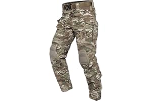 YEVHEV Taktisch Hosen Herren G3 US-Militär Camouflage Ripstop mit Knieschoner für Outdoor-Aktivitäten （Ohne Gürtel）