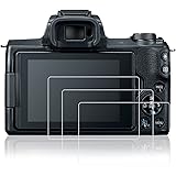 AFUNTA Lot de 3 films de protection d'écran pour Canon EOS M50, EOS 200D, EOS M100, Powershot G9X II, Powershot G7 II en verr