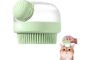 ZEXI Spazzola Per Lavare i Cani e i Gatti, Spazzola Shampoo per il Bagno in Silicone Morbido, Accessorio per Massaggio e Cura di Animali Domestici, Cani Pelo Lungo e Cani Pelo Corto, Verde