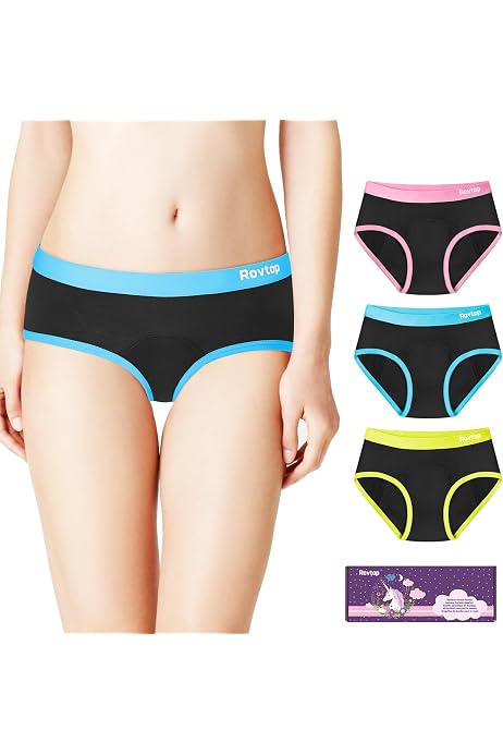 Culottes Menstruelles Lavables Pour Filles 8-18 Ans - Lot De 6 - Anti-fuites, Coton Doux - Protection Supplémentaire - 3