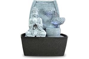 ZEN LIGHT Fontana da interni Feng Shui con luci, 24 cm