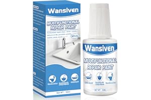 Wansiven vernis pour carrelage, peinture de retouche émail 30 ml, peinture de réparation pour salle de bain, convient pour cuisine, salle de bain, réfrigérateur, douche, évier 30 ml