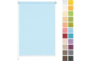 ‎RETTIKA Rettika Sichtschutz Rollo ohne Bohren - Königsblau, Breite: 40cm, Höhe 120 - Rollos für Fenster ohne Bohren, Fenster rollos für innen, Jalousien zum Klemmen, Klemmrollo