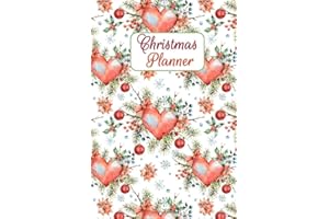 Christmas Planner: Plan & Track - Gift List, Greeting Cards, Holiday Meals & Menu, Online Orders & Shopping : Vintage Hearts Cover