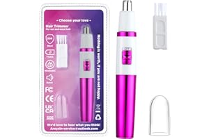 NUMIFUN Tondeuse pour oreilles et nez pour femme, rasoir nez femme, epilateur nezs femmes, coupe poil nezs pour le nezes et les sourcils et le visage, Lames à double bord étanches pour un nettoyage facile