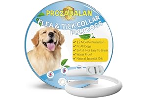 PROZADALAN Collar Antipulgas para Perros, Collar Antiparasitario e Impermeable de 65cm para Perros, 12 Meses Eficaz para Repeler Pulgas y Garrapatas Durante, Apto para Perros Pequeños, Medianos y Grandes (1 pcs)
