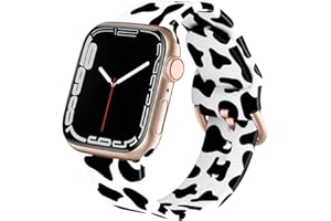 Acestar Doppelseitiges bedrucktes Armband, kompatibel mit Apple Watch Armband, 38 mm, 40 mm, 41 mm, 45 mm, 44 mm, 42 mm, florales Silikondruck, farbechtes Muster, Sportarmband für iWatch Serie 7, 6, 5, 4, 3, 2, 1 SE