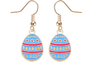 Charm Buddy Easter Chick Easter Egg Novelty Dangly Earrings with Gift Bag Easter Gifts Jewellery Jewelry for Girls Women Easter Bunny Hunt Gifts