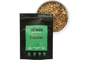 THE PINCH Italiano XL Sazonador Sin Sal y 100% Natural - Sabor Auténtico para Pasta, Bruschettas, Ensaladas, Verduras Asadas y a la Parrilla. Fácil de usar y saludable. Paquete 400g.