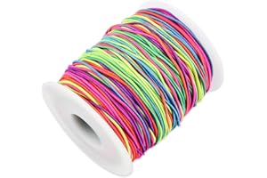 ANNTIM Hilo Elastico para Pulseras Colores, 100m×1mm Cuerdas para Hacer Pulseras Cuerda Pulseras, Cordones para Hacer Pulseras, Hilo Pulseras Elastico para Pulseras Collar Abalorios