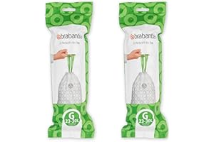 Brabantia Bin Liners, Size G, 23-30 L - 40 Bags - 2 pack
