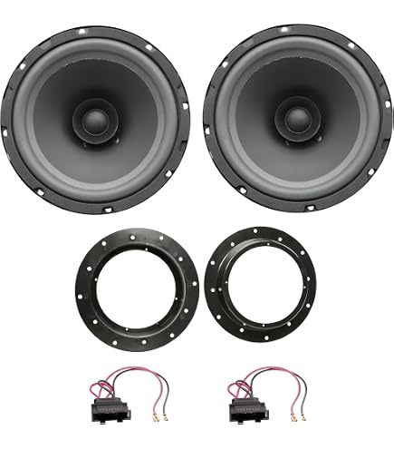 Anneaux Adaptateurs Haut-parleurs Pour VW Passat B6 Et CC - Compatible Haut-parleurs DIN 165mm