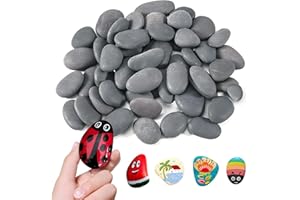YJSDDNTY 40 Piedras para Pintar, 1 – 3 cm, Mini Piedras de Pintura, Piedras Decorativas, Piedras Naturales, Piedras pintadas, guijarros Lisos para Pintar en la Playa, Piedras para Pintura Colorida