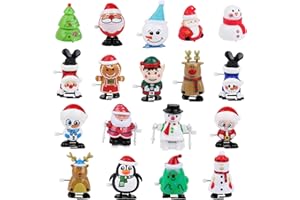 JOFONY 18 Stück Aufziehspielzeug Weihnachten,Springspielzeug Adventskalender Füllung für Kinder,Weihnachten Uhrwerk Spielzeug für Weihnachtsstrümpfe und Geschenktütenfüller