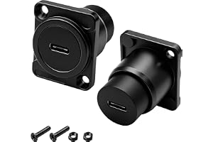 MEIRIYFA 10 Gbps USB C 3.1 uttag till honpanel monteringsadapter 2 stycken | D-typ USB typ C Pass Through Partition Extension Connector, dataöverföring laddningskopplare för hem/kontor