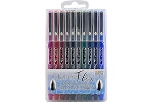 Marvy Uchida 4800-10A Le Flex 10-teiliges Schreibstift-Set, Primärfarben