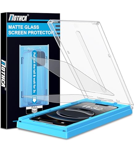 Mothca Pellicola Opaca Per IPhone 16 Plus / 15 Plus – Vetro Temperato 9H, Antiriflesso, 2 Pezzi