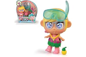 Trotties Mini Lucy from Hawaii, Multicoloured, Travel Dolls from the Animated Cartoon Series, With Accessories, Gift for Girls and Boys Age 3 and Above