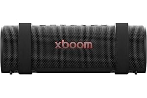 LG xboom Grab, Altavoz Inalámbrico, Bluetooth, 30W, Sonido Sound Boost, Resistente al Agua IP67, Autonomía 20h, Color de Luces LED Variable, Amplia Conectividad