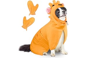 BIBYKIVN Serviette à Séchage Rapide pour Animaux, Peignoir pour Chien en Microfibre, Peignoir pour Chien Absorbant, Absorbant Manteau pour Animaux pour Séchage Après Baignade Bain (Lion Orange, L)