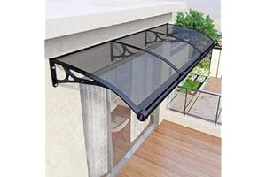 JFOZDM Marquesinas Exterior, Marquesina Puerta Exterior, Marquesina, Protección Solar/contra la Nieve/Lluvia, Tejadillo de Exterior para Porche/Delantero/Techo/Entrada, Instrucciones Incluidas