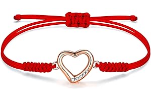 JENDEAR SHINE Bracciale Corda per Donna, Corda Intrecciata a Mano Bracciale Portafortuna, Regali di Compleanno per Mamme Donne Ragazze