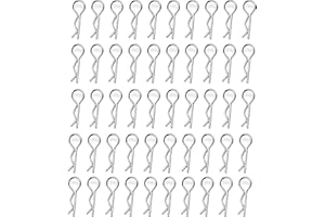 GVSS 50 Pièces Goupille Fendue pour RC 1/10 Camion Telecommande,Clips de Fixation Voiture,Clips Voiture,RC Car Body Clips en Acier Inoxydable,pour 1/8 et 1/10 Voitures Essence et Électriques Universe