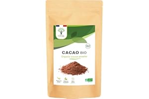 BIOPTIMAL NUTRITION NATURELLE BIOPTIMAL - Cacao Bio en Poudre - Boisson Chaude Pâtisserie - Goût Intense - Sans sucre - 100% Fève de Cacao - Conditionné en France - Certifié par Ecocert - 300g