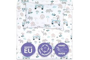 Totsy Baby Housse de Couette Enfant 100x135 cm - Coton Linge de lit pour Enfants Parure avec Housses de Couette 100 x 135 cm et taie d’Oreiller 40 x 60 cm pour bébé Lits Oeko-Tex
