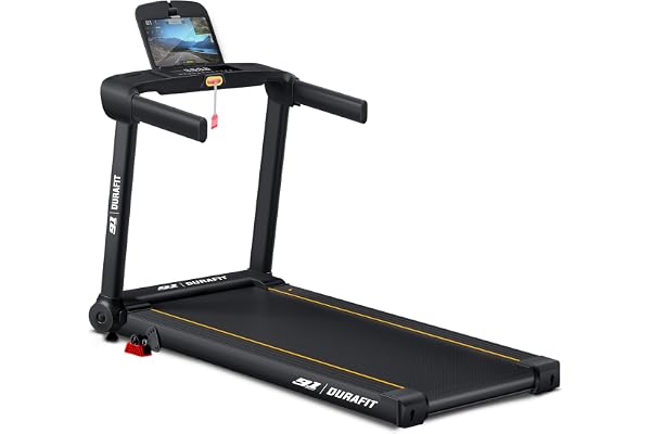 Durafit91 Racer 5 HP Peak BLDC Motorized Treadmill 120 Kg User Weight 16 Km/Hr Max Speed Hydraulic Foldable Bluetooth Speaker Wynd app Home use