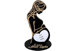 Heart's Sign Cadre Photo Échographique pour Bébé – Cadeau pour Future Maman, Amie ou Épouse Enceinte | Cadre Échogramme pour Femme Enceinte