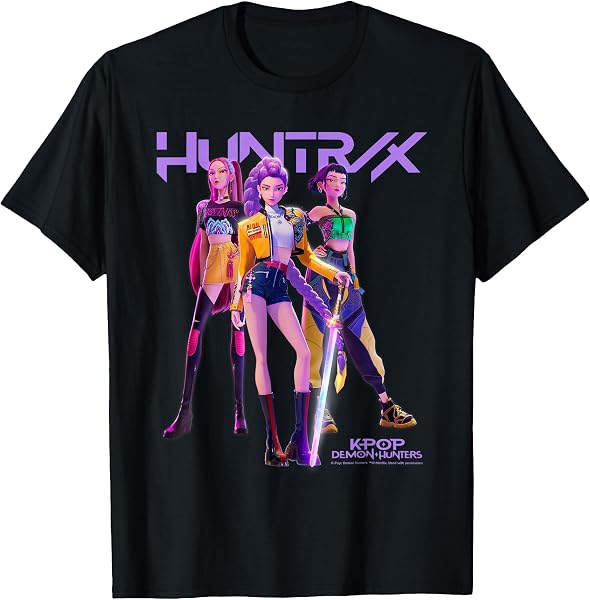 KPOP Demon Hunters Huntrix Pose Ufficialmente Autorizzato Maglietta - 1