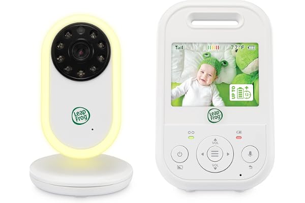 LeapFrog LF2423 Baby Monitor No WiFi, 2.8" Video Monitor, Baby Monitor Camera with Long Range, 2X Zoom, Temperature Sensor, Noise Activation Mode, Intercom