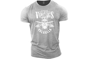 GYMTIER Victory Or Valhalla – T-shirt de gymnastique Viking pour homme Bodybuilding haltérophilie Strongman Training Top Active Wear