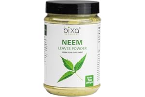 BIXA BOTANICAL Neem Leaf Powder (Azadirachta Indica) Herbal Blood Purifier & Anti-Septic | Herbal Supplement for Blood & Skin, Reduces Blood Sugar Level | Anti Allergic Herbal Supplement (200g / 7 Oz)