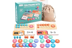 Zyluniy Juguete de Matemáticas de Madera para Aprender a Contar para Niños, Juego de Matematicos, Montessori Juguete Educativo para 2 3 4 5 6 Años, Regalo Navidad Cumpleaños para Niños y Niñas