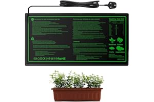 ROEJUYY Seedling Heat Mat, Plant Heating Mat, Durable Waterproof Nursery Heating Mat, Digital Thermostat 70°-85°F, Used for Breeding and Germination Indoor and Outdoor Water Cultivation Seedlings(25* 51cm)