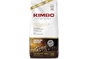 Kimbo Grains de Café Top Flavour 100% Arabica 1 kg