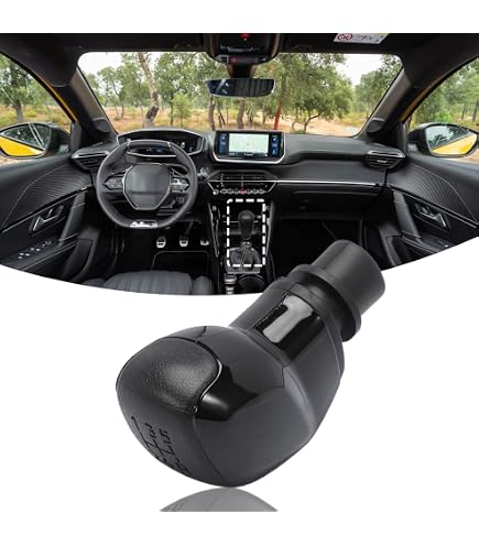 Pommeau Levier Vitesses GNXFixt Pour Peugeot 208 308 508 Citroën C2 C3 C4 C5 - Noire 5 Vitesses