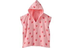 VERTBAUDET Poncho de bain/plage bébé, avec coton recyclé rose imprimé 24/36M(86/97)