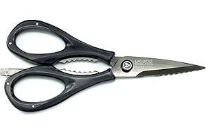TB Laguiole Evolution - Ciseaux Professionnels de Cuisine 7 Fonctions - Lames détachables en Acier Inoxydable - Poignées ABS - Design Acidulé Coloris Noir - 30 x 11 x 2,5 cm