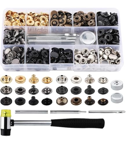 WedDecor Lot De 10 Boutons Pression 15 Mm En Métal Robuste