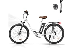 ELEKGO 28 Inch E Bike, Women's/Men's Electric Bike, 7 Speed Transmission, 12Ah 36V Removable Battery, Adjustable Seat Height, City Bike for Adults, Speeds up to 25km/h, Maximum Mileage 35-90km