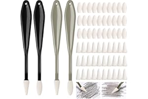 STRRNG 64-Piece Set Pastel Blending Tools,Sponge Blending Stumps for Drawing,Sketch Drawing Stumps Pencils Tools,Washable Blending Sticks for Art,Art Blending Tools Supplies,for Students,Artists,Painting