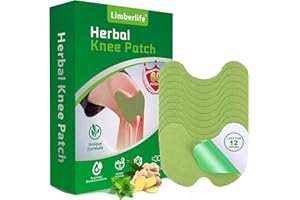 Limberlife Cerotti Antidolorifici per il Ginocchio, 60 Pezzi Cerotti per Alleviare il Dolore, Cerotti a Base di Erbe per Alleviare i Dolori Muscolari del Collo e Della Spalla