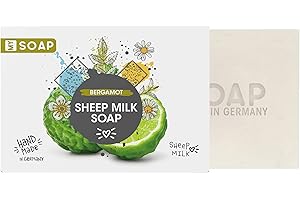 MY SOAP Mydło z mleka owczego, Natural by accentra, ręcznie wykonane mydło z mleka owczego MY SOAP w papierowym pudełku, 100 g, motyw/zapach: bergamotka