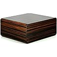 adorini Humidor Novara Deluxe Cigar humidor for Storing Approx 75 Cigars in Brown Ebony