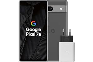 Google Pixel 7a et chargeur – Smartphone Android 5G débloqué avec objectif grand angle et 24 heures d'autonomie – Charbon